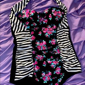 Halter one piece bathing suit